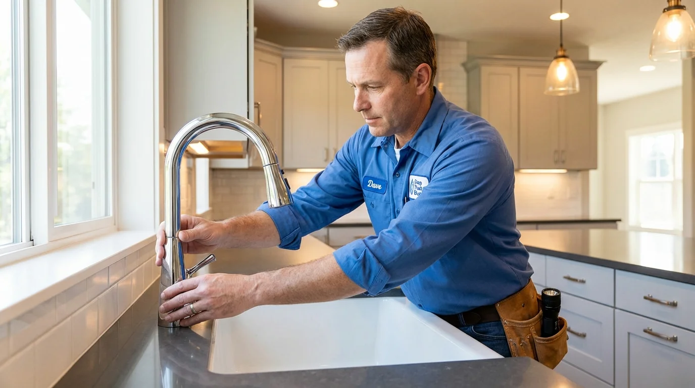 Kitchen faucet installation by Johns Plumbing LLC in Winnetka